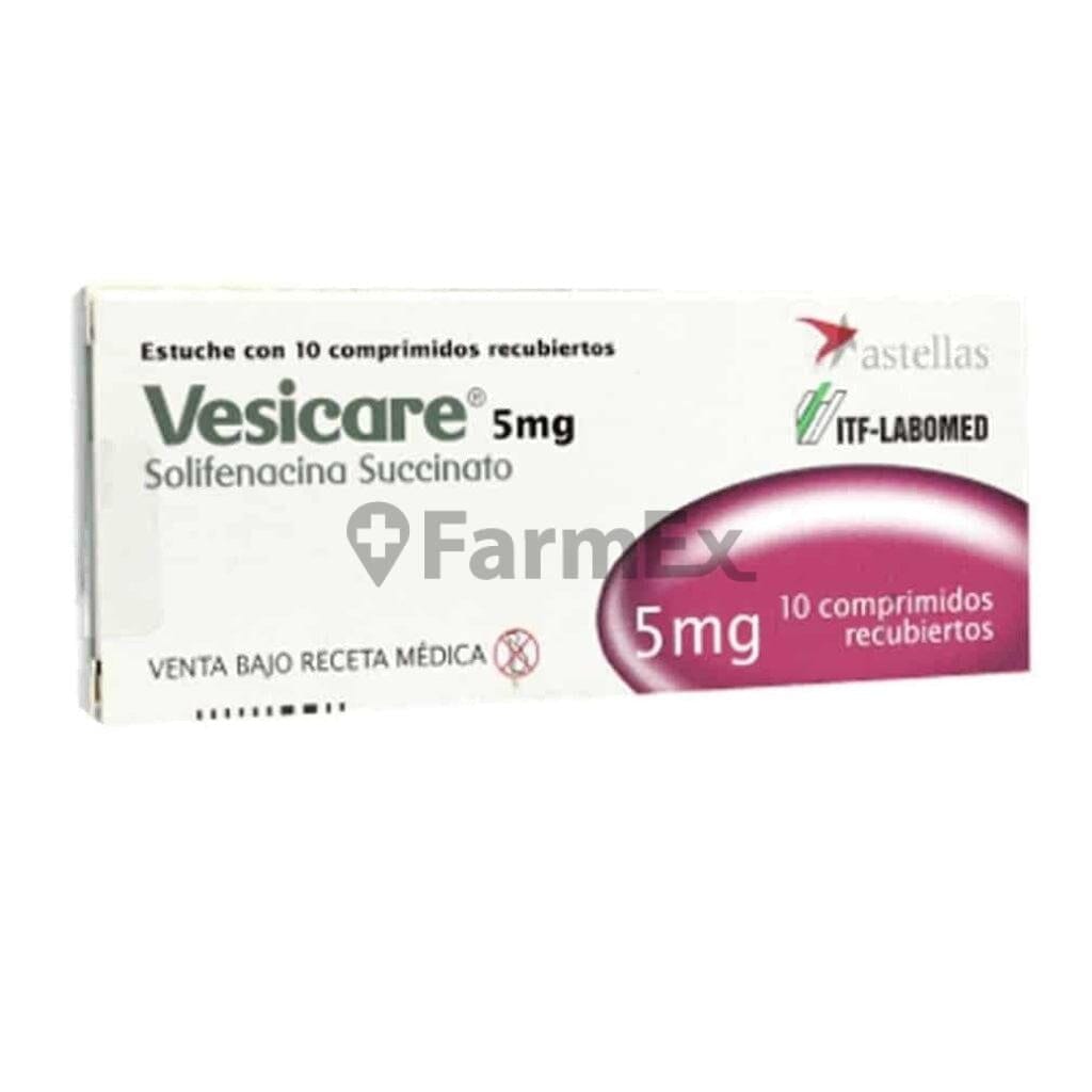 Vesicare 5 mg x 10 comprimidos Farmex-MiaHealth-Persistente